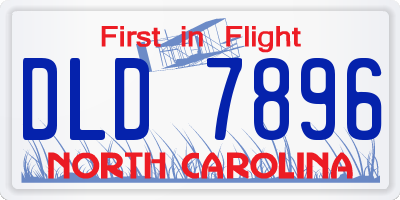 NC license plate DLD7896