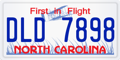 NC license plate DLD7898