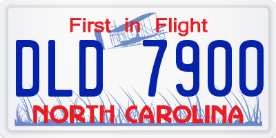 NC license plate DLD7900