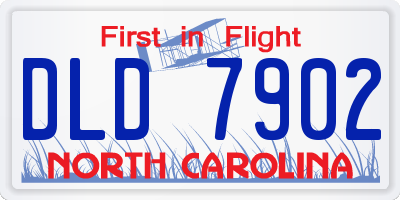 NC license plate DLD7902