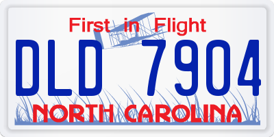 NC license plate DLD7904