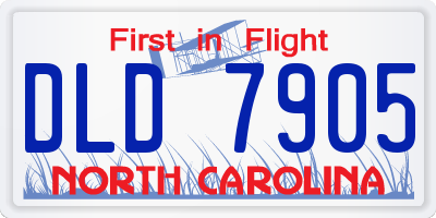 NC license plate DLD7905