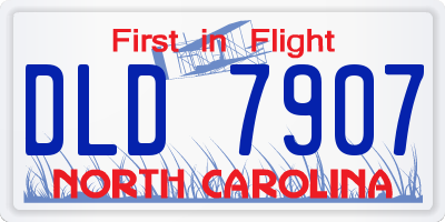 NC license plate DLD7907