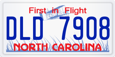 NC license plate DLD7908