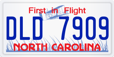 NC license plate DLD7909