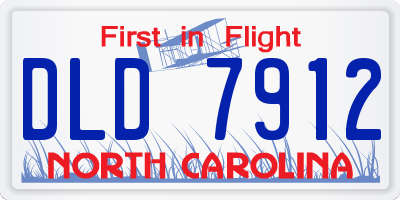 NC license plate DLD7912