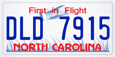 NC license plate DLD7915
