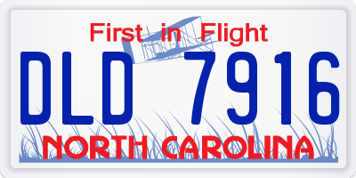 NC license plate DLD7916