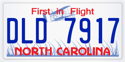 NC license plate DLD7917