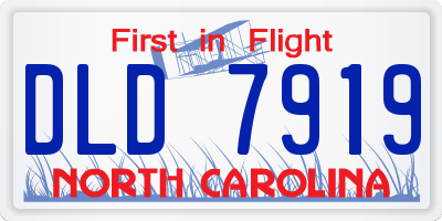 NC license plate DLD7919