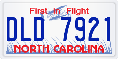 NC license plate DLD7921