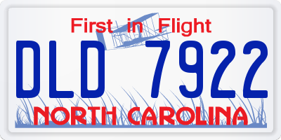 NC license plate DLD7922