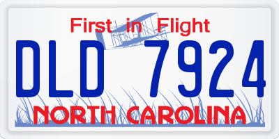 NC license plate DLD7924