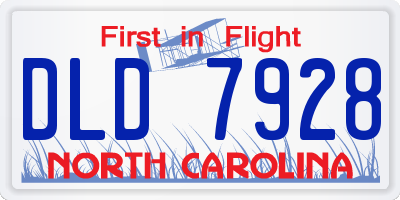 NC license plate DLD7928