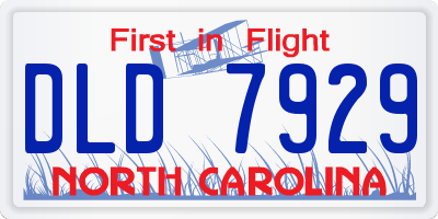 NC license plate DLD7929