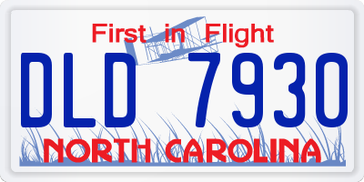 NC license plate DLD7930
