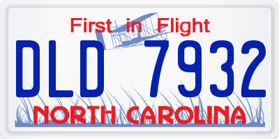 NC license plate DLD7932