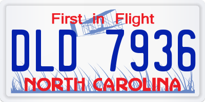 NC license plate DLD7936