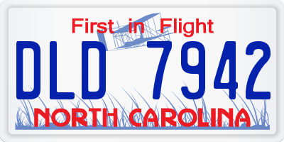 NC license plate DLD7942