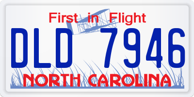 NC license plate DLD7946