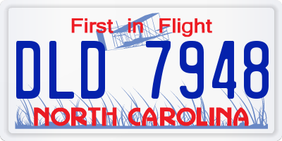 NC license plate DLD7948
