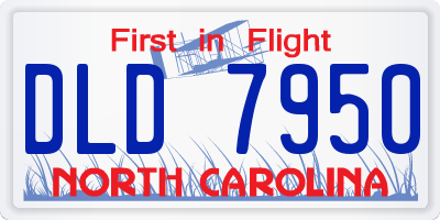 NC license plate DLD7950