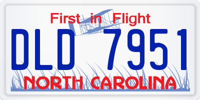 NC license plate DLD7951