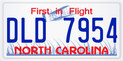 NC license plate DLD7954