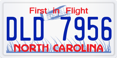 NC license plate DLD7956