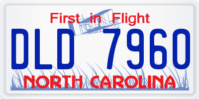 NC license plate DLD7960