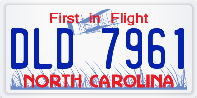 NC license plate DLD7961