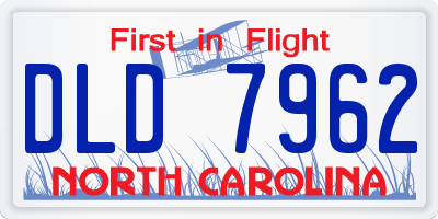 NC license plate DLD7962