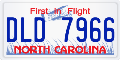NC license plate DLD7966