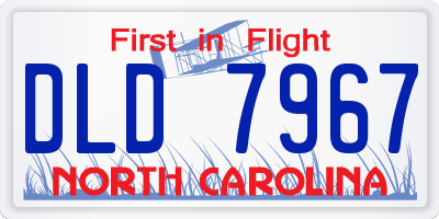 NC license plate DLD7967