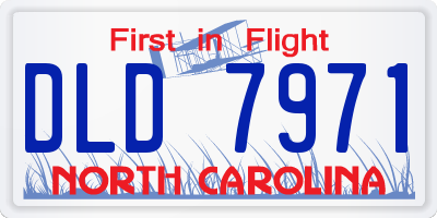 NC license plate DLD7971