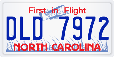 NC license plate DLD7972