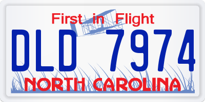 NC license plate DLD7974