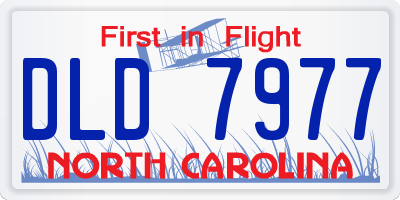 NC license plate DLD7977