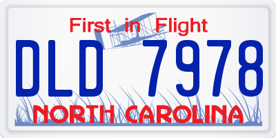 NC license plate DLD7978