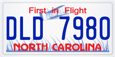 NC license plate DLD7980