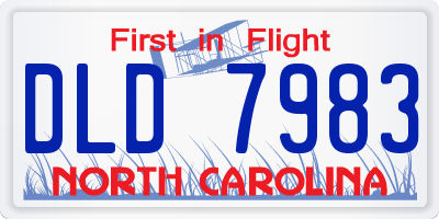 NC license plate DLD7983
