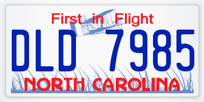 NC license plate DLD7985