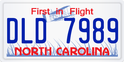 NC license plate DLD7989