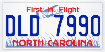 NC license plate DLD7990