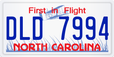 NC license plate DLD7994