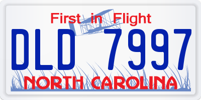 NC license plate DLD7997