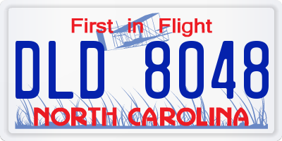 NC license plate DLD8048