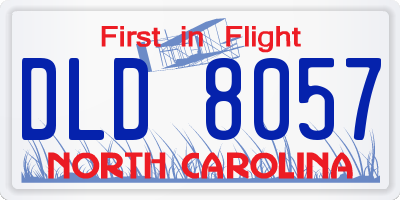 NC license plate DLD8057