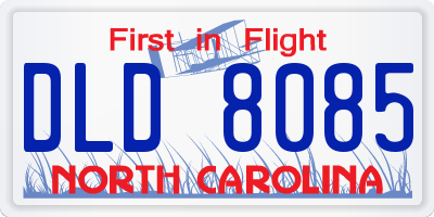 NC license plate DLD8085