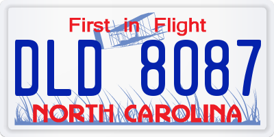 NC license plate DLD8087